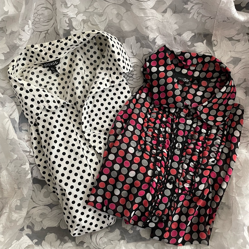 2 Ladies Button up Blouses